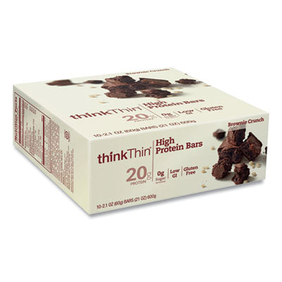 High Protein Bars, Brownie Crunch, 2.1 oz Bar, 10 Bars/Carton OrdermeInc OrdermeInc