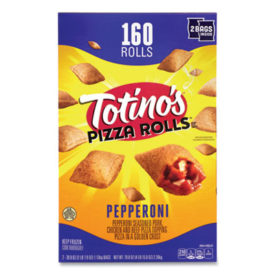 GENERAL MILLS Pepperoni Pizza Rolls, 39.9 oz Bag, 80 Rolls/Bag, 2 Bags/Carton, Ships in 1-3 Business Days