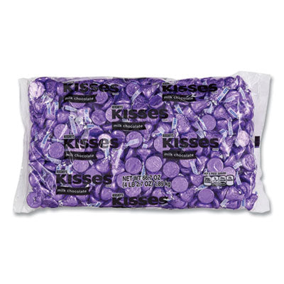 THE HERSHEY COMPANY KISSES, Milk Chocolate, Purple Wrappers, 66.7 oz Bag, Ships in 1-3 Business Days - OrdermeInc