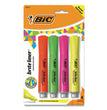 BIC CORP. Brite Liner Tank-Style Highlighter, Assorted Ink Colors, Chisel Tip, Assorted Barrel Colors, 4/Set