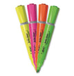 BIC CORP. Brite Liner Tank-Style Highlighter, Assorted Ink Colors, Chisel Tip, Assorted Barrel Colors, 4/Set