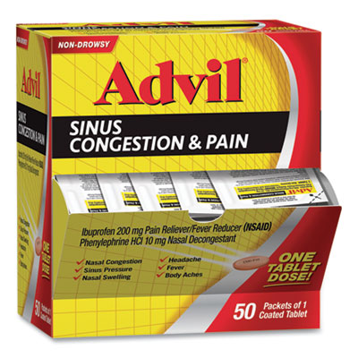 ACME UNITED CORPORATION Sinus Congestion and Pain Relief, 50/Box - OrdermeInc