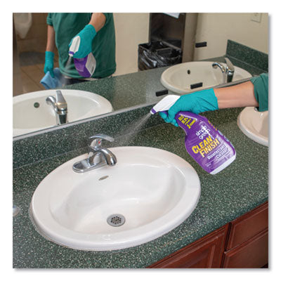 Clean Finish Disinfectant Cleaner, Herbal, 32 oz Spray Bottle, 12/Carton OrdermeInc OrdermeInc