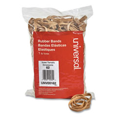Universal® Rubber Bands, Size 62, 0.04" Gauge, Beige, 1 lb Box, 490/Pack - OrdermeInc