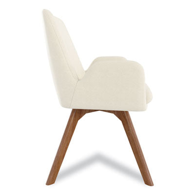 MidMod Fabric Guest Chair, 24.8" x 25" x 31.8", Cream Seat, Cream Back OrdermeInc OrdermeInc