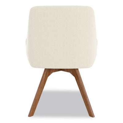 MidMod Fabric Guest Chair, 24.8" x 25" x 31.8", Cream Seat, Cream Back OrdermeInc OrdermeInc
