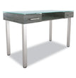 Prestige Glass Writing Desk, 47.1" x 23.5" x 29.5", Gray OrdermeInc OrdermeInc