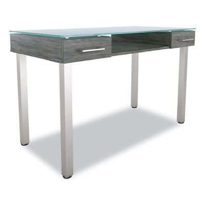 Prestige Glass Writing Desk, 47.1" x 23.5" x 29.5", Gray OrdermeInc OrdermeInc