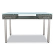 Prestige Glass Writing Desk, 47.1" x 23.5" x 29.5", Gray OrdermeInc OrdermeInc