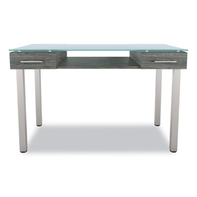 Prestige Glass Writing Desk, 47.1" x 23.5" x 29.5", Gray OrdermeInc OrdermeInc