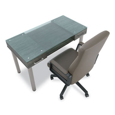 Prestige Glass Writing Desk, 47.1" x 23.5" x 29.5", Gray OrdermeInc OrdermeInc