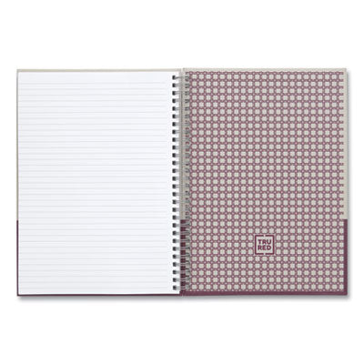 Wirebound Hardcover Notebook, 1-Subject, Narrow Rule, Gray/Purple Cover, (80) 9.5 x 6.5 Sheets OrdermeInc OrdermeInc