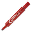 MARKS A LOT Regular Desk-Style Permanent Marker, Broad Chisel Tip, Red, Dozen (7887)