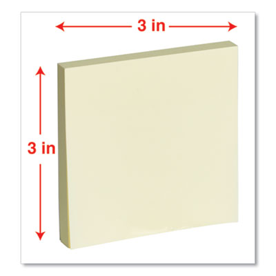 Fan-Folded Self-Stick Pop-Up Note Pads Cabinet Pack, 3" x 3", Yellow, 90 Sheets/Pad, 24 Pads/Pack OrdermeInc OrdermeInc