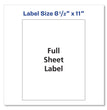 AVERY PRODUCTS CORPORATION Shipping Labels with TrueBlock Technology, Inkjet Printers, 8.5 x 11, White, 100/Box