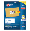AVERY PRODUCTS CORPORATION Shipping Labels w/ TrueBlock Technology, Inkjet Printers, 2 x 4, White, 10/Sheet, 25 Sheets/Pack