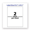 Waterproof Shipping Labels with TrueBlock Technology, Laser Printers, 5.5 x 8.5, White, 2/Sheet, 500 Sheets/Box OrdermeInc OrdermeInc