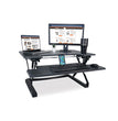 High Rise Height Adjustable Standing Desk with Keyboard Tray, 36" x 31.25" x 5.25" to 20", Gray/Black OrdermeInc OrdermeInc