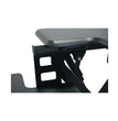 High Rise Height Adjustable Standing Desk with Keyboard Tray, 36" x 31.25" x 5.25" to 20", Gray/Black OrdermeInc OrdermeInc