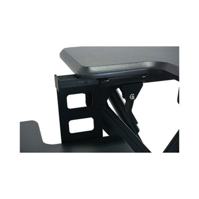 High Rise Height Adjustable Standing Desk with Keyboard Tray, 36" x 31.25" x 5.25" to 20", Gray/Black OrdermeInc OrdermeInc