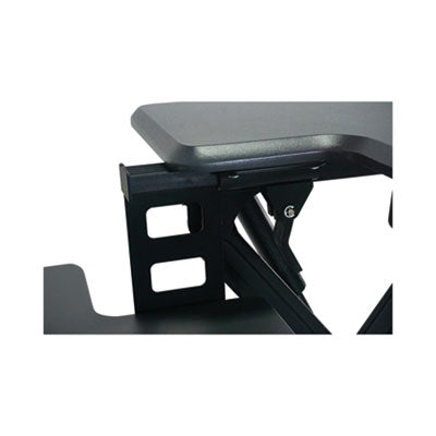 High Rise Height Adjustable Standing Desk with Keyboard Tray, 31" x 31.25" x 5.25" to 20", Gray/Black OrdermeInc OrdermeInc