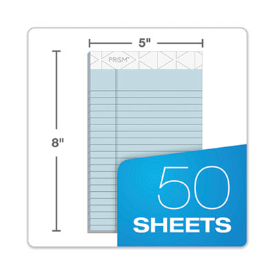 TOPS™ Prism + Colored Writing Pads, Narrow Rule, 50 Pastel Blue 5 x 8 Sheets, 12/Pack OrdermeInc OrdermeInc