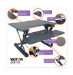 High Rise Height Adjustable Standing Desk with Keyboard Tray, 31" x 31.25" x 5.25" to 20", Gray/Black OrdermeInc OrdermeInc