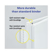 Heavy-Duty View Binder with DuraHinge, One Touch EZD Rings/Extra-Wide Cover, 3 Ring, 1.5" Capacity, 11 x 8.5, White, (1319) - OrdermeInc