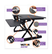 High Rise Height Adjustable Standing Desk with Keyboard Tray, 36" x 31.25" x 5.25" to 20", Gray/Black OrdermeInc OrdermeInc