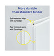 Heavy-Duty View Binder with DuraHinge, One Touch EZD Rings and Extra-Wide Cover, 3 Ring, 1" Capacity, 11 x 8.5, White, (1318) - OrdermeInc