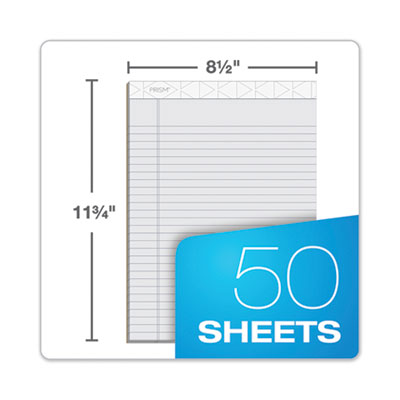 Prism + Colored Writing Pads, Wide/Legal Rule, 50 Pastel Gray 8.5 x 11.75 Sheets, 12/Pack OrdermeInc OrdermeInc