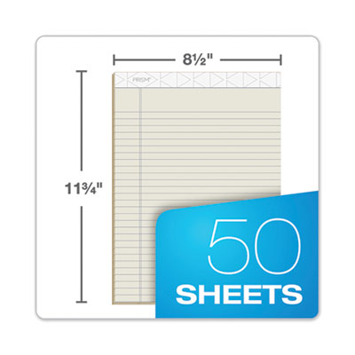 Prism + Colored Writing Pads, Wide/Legal Rule, 50 Pastel Ivory 8.5 x 11.75 Sheets, 12/Pack OrdermeInc OrdermeInc