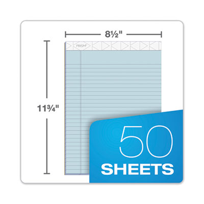 Prism + Colored Writing Pads, Wide/Legal Rule, 50 Pastel Blue 8.5 x 11.75 Sheets, 12/Pack OrdermeInc OrdermeInc