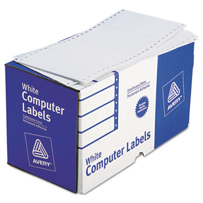 AVERY PRODUCTS CORPORATION Dot Matrix Printer Mailing Labels, Pin-Fed Printers, 2.94 x 5, White, 3,000/Box