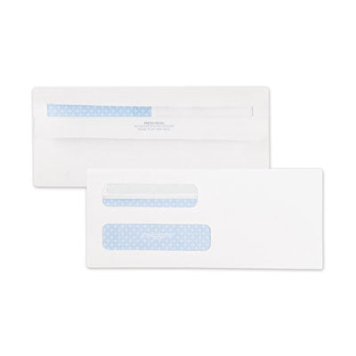 Double Window Redi-Seal Security-Tinted Envelope, #8 5/8, Commercial Flap, Redi-Seal Closure, 3.63 x 8.63, White, 500/Box OrdermeInc OrdermeInc