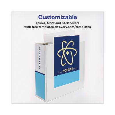 TouchGuard Protection Heavy-Duty View Binders with Slant Rings, 3 Rings, 4" Capacity, 11 x 8.5, White OrdermeInc OrdermeInc