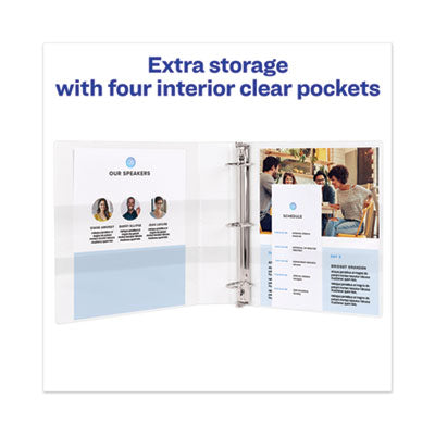 TouchGuard Protection Heavy-Duty View Binders with Slant Rings, 3 Rings, 4" Capacity, 11 x 8.5, White OrdermeInc OrdermeInc