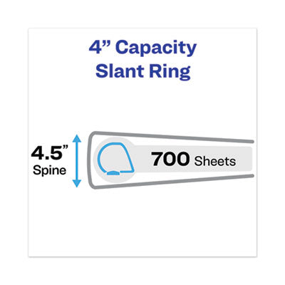 TouchGuard Protection Heavy-Duty View Binders with Slant Rings, 3 Rings, 4" Capacity, 11 x 8.5, White OrdermeInc OrdermeInc