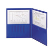 Poly Two-Pocket Folder with Security Pocket, 11 x 8 1/2, Blue, 5/Pack OrdermeInc OrdermeInc