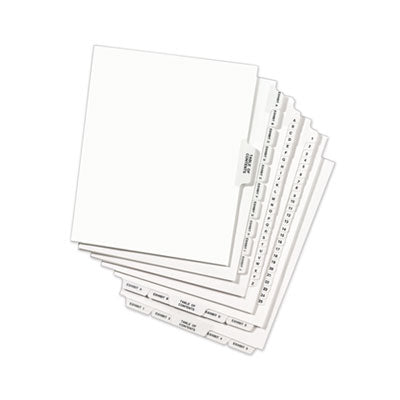 Avery-Style Preprinted Legal Bottom Tab Divider, 26-Tab, Exhibit I, 11 x 8.5, White, 25/PK OrdermeInc OrdermeInc