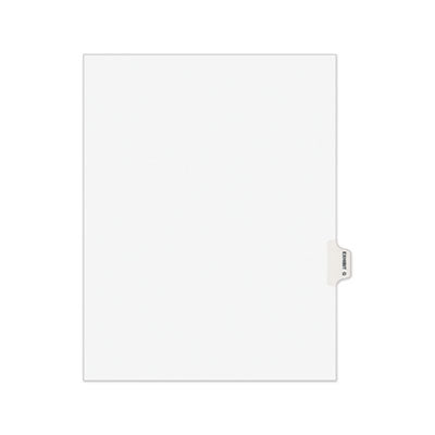 Avery-Style Preprinted Legal Side Tab Divider, 26-Tab, Exhibit G, 11 x 8.5, White, 25/Pack - OrdermeInc