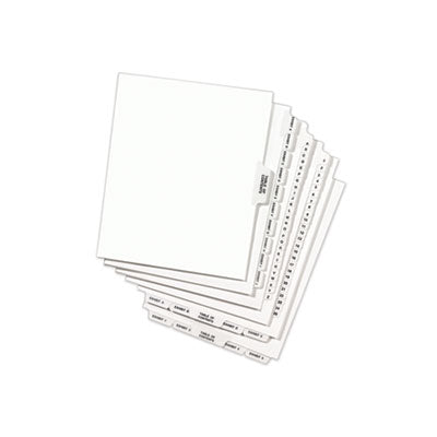 Avery-Style Preprinted Legal Side Tab Divider, 26-Tab, Exhibit G, 11 x 8.5, White, 25/Pack - OrdermeInc