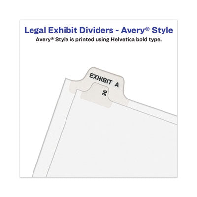 Avery-Style Preprinted Legal Bottom Tab Divider, 26-Tab, Exhibit I, 11 x 8.5, White, 25/PK OrdermeInc OrdermeInc