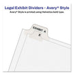 Avery-Style Preprinted Legal Bottom Tab Divider, 26-Tab, Exhibit J, 11 x 8.5, White, 25/PK OrdermeInc OrdermeInc