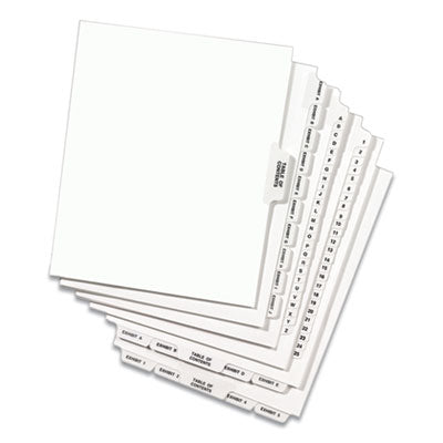 Avery-Style Preprinted Legal Side Tab Divider, 26-Tab, Exhibit D, 11 x 8.5, White, 25/Pack, (1374) - OrdermeInc