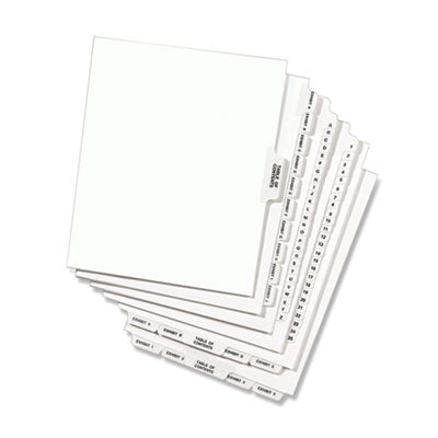 Avery-Style Preprinted Legal Bottom Tab Divider, 26-Tab, Exhibit J, 11 x 8.5, White, 25/PK OrdermeInc OrdermeInc