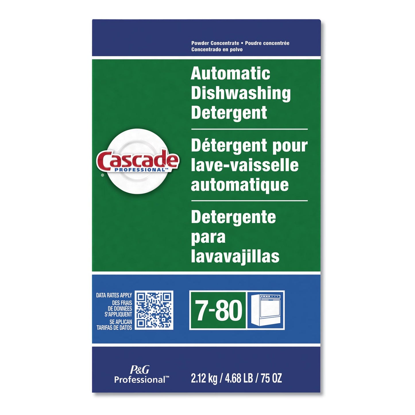 Automatic Dishwasher Detergent Powder, Fresh Scent, 75 oz Box, 7/Carton - OrderMe