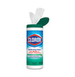 CLOROX SALES CO. Disinfecting Wipes, 1-Ply, 7 x 8, Fresh Scent, White, 35/Canister, 12 Canisters/Carton