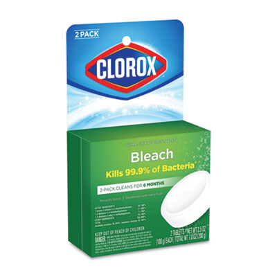 Clorox® Automatic Toilet Bowl Cleaner, 3.5 oz Tablet, 2/Pack - OrdermeInc