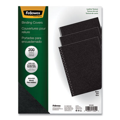 Executive Leather-Like Presentation Cover, Black, 11 x 8.5, Unpunched, 200/Pack OrdermeInc OrdermeInc